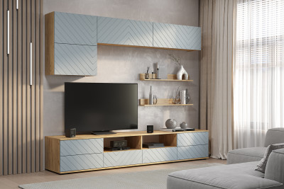 Гостиная "Камелия" ГС-01 Крафт/шарли бриз (МФ11)