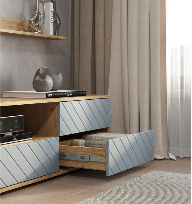 Гостиная "Камелия" ГС-01 Крафт/шарли бриз (МФ11)