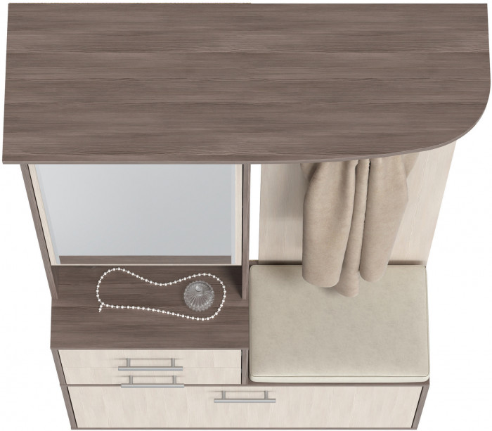 Прихожая 2-3431бод.тем/св Домино - Шкаф с вешалкой, бодега тёмный/бодега светлый