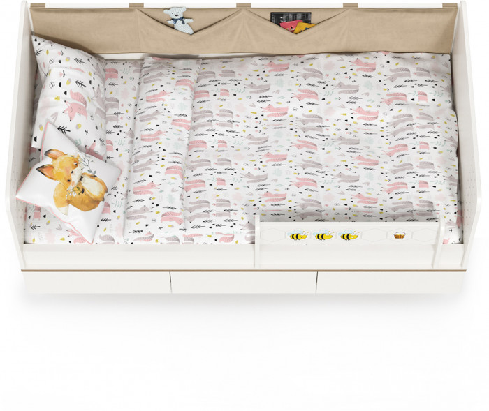 Эйп 11.40 Кровать, белый/дуб белый