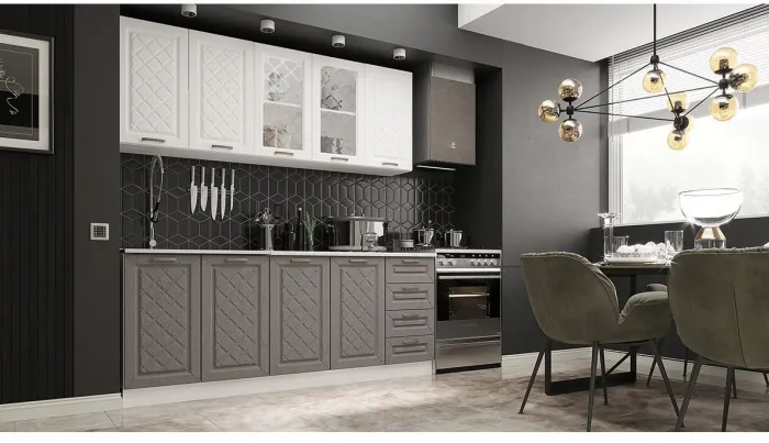 Кухня МДФ Агава 2000, лиственница темная