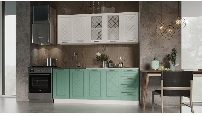 Кухня МДФ Агава 2000, лиственница темная