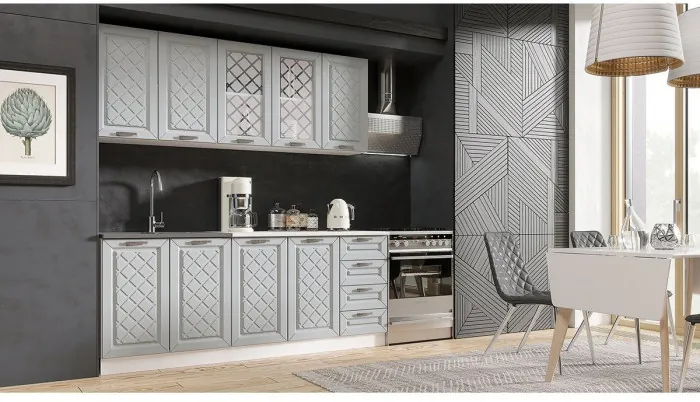 Кухня МДФ Агава 2000, лиственница темная