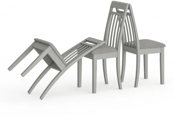 Три стула Мебель--24 Гольф-11 разборных, серый
