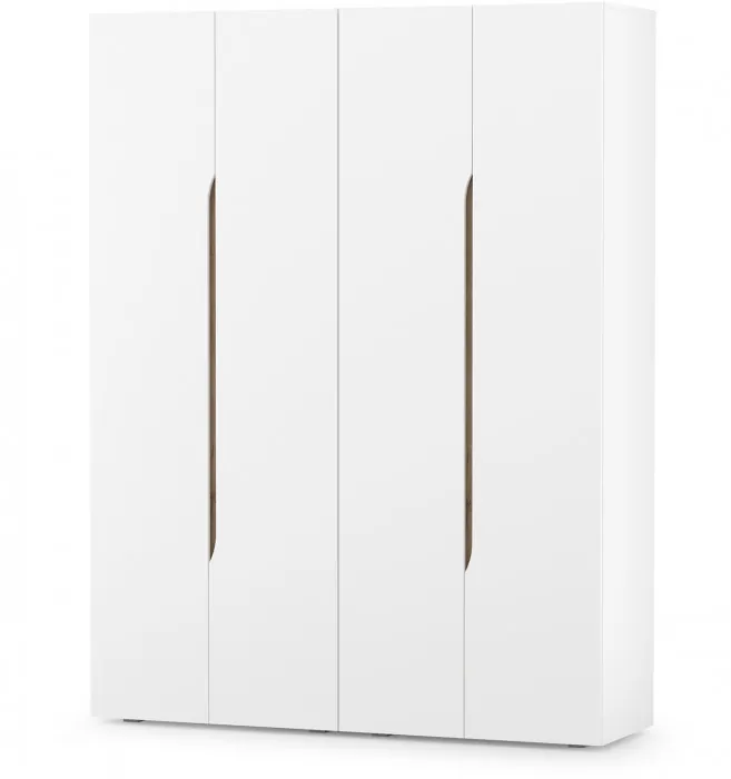 Муссон 13.198 Шкаф двухстворчатый + 13.198 Шкаф двухстворчатый, цвет белый/дуб эндгрейн элегантный, ШхГхВ 174,8х52,2х229,8 см., НЕ универс. сборка