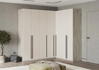 Гардеробная Ларго Вариант №3, Крафт серый/Кашемир