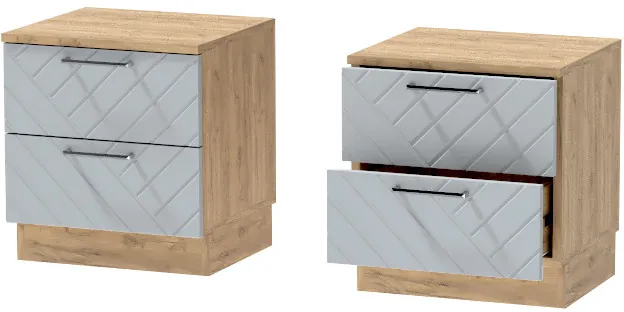 Тумба-6 прикроватная напольная "Иннэс-7", Крафт золотой/Монблан Р-866