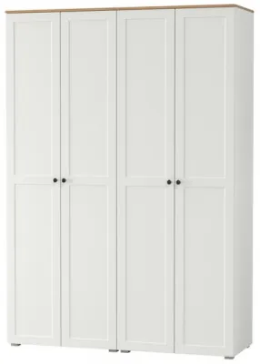 Остин 13.224 Шкаф 2 шт., цвет белый шагрень/дуб крафт золотой, ШхГхВ 160х54,3х229,6 см.