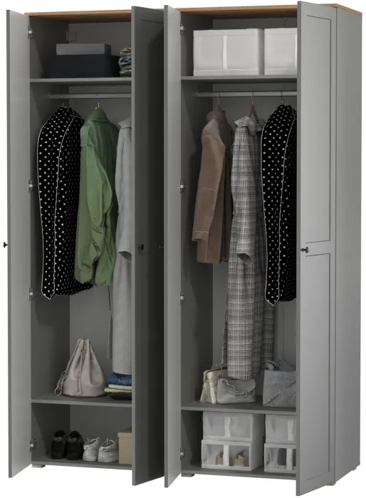 Остин 13.224 Шкаф 2 шт., цвет серый графит/дуб крафт золотой, ШхГхВ 160х54,3х229,6 см.