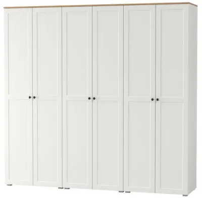 Остин 13.224 Шкаф 3 шт., цвет белый шагрень/дуб крафт золотой, ШхГхВ 240х54,3х229,6 см.