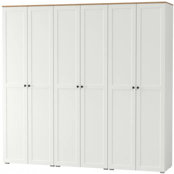 Остин 13.224 Шкаф 3 шт., цвет белый шагрень/дуб крафт золотой, ШхГхВ 240х54,3х229,6 см.