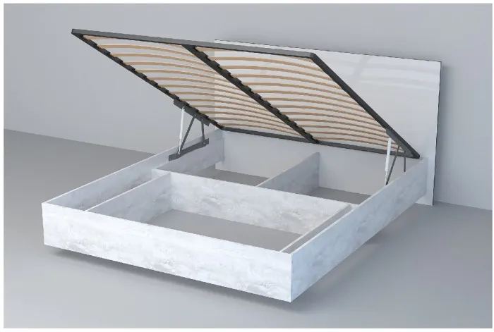 Кровать 1,4 арт.031 (ЛДСП) ПМ. (Дуб Крафт Золотой/Камень Темный)