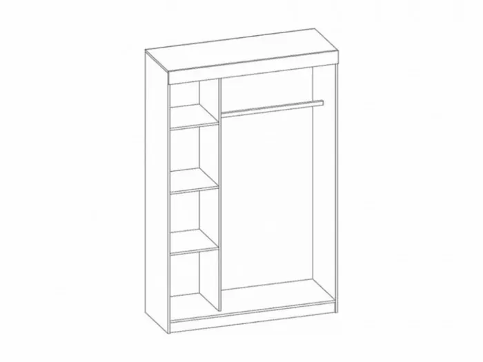 Басямиф Шкаф-купе, венге / дуб беленый