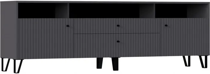 Модульная гостиная Оливия, композиция 1 (Графит, Графит глянец)