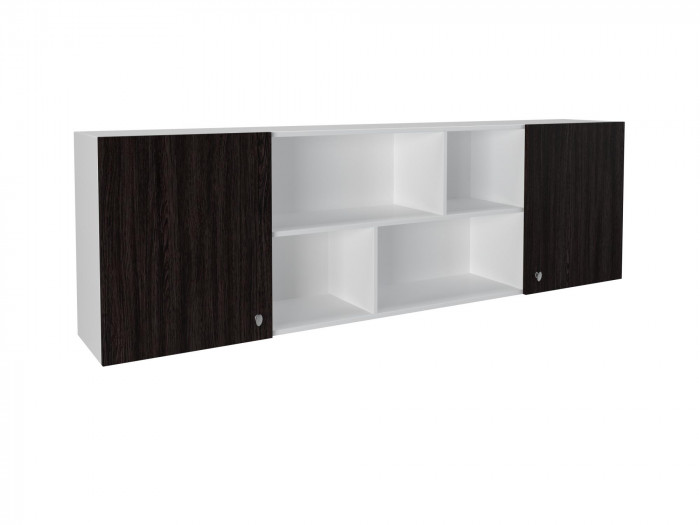 Полка надкроватная Белый/Венге