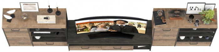 Трувор Гостиная 050, дуб гранж песочный/интра