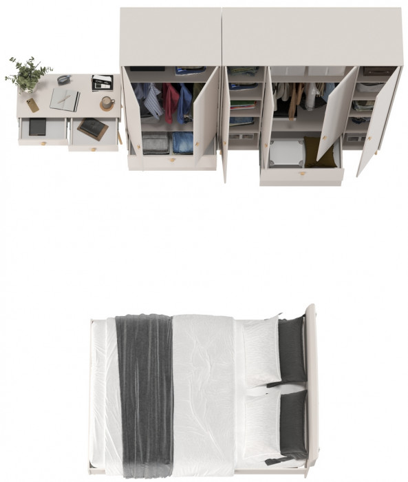 Афина Спальня 21-1400, кашемир серый