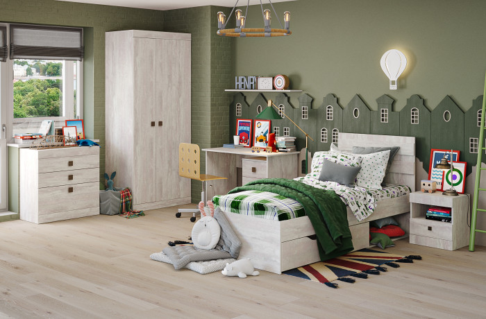 Кровать односпальная 90х200 с ящиком 