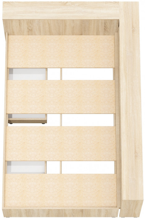 Ксения Кровать с ящиками 1200 + прикроватный блок, дуб сонома