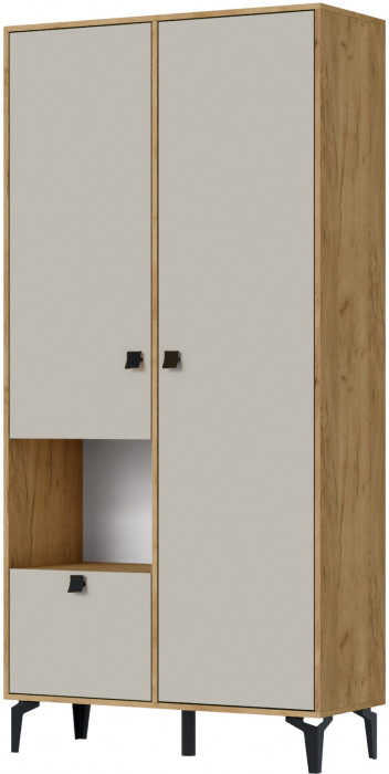 Шкаф универсальный Милан, Дуб крафт золотой/Кашемир