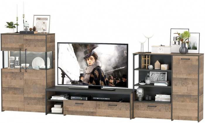 Трувор Гостиная 054, дуб гранж песочный/интра