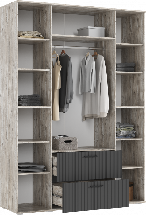 Сильвия Спальня, Браш Графит/Дуб Юкон