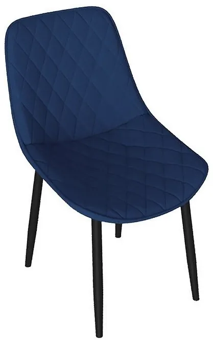 Оскар Стул (Белый муар/Велюр L005 синий)