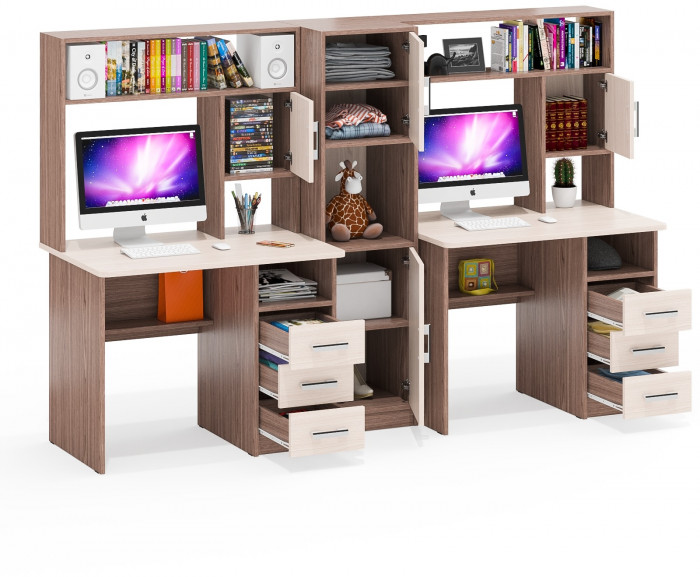 С-МД-СК9 Компоновка № 04, ясень шимо светлый/ясень шимо тёмный