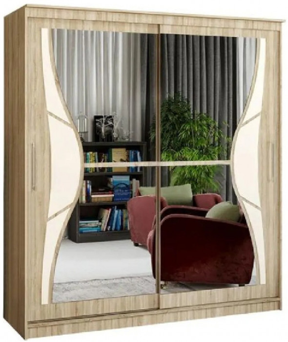 Шкаф-купе Элегант 1 1500 (Ясень шимо темный)