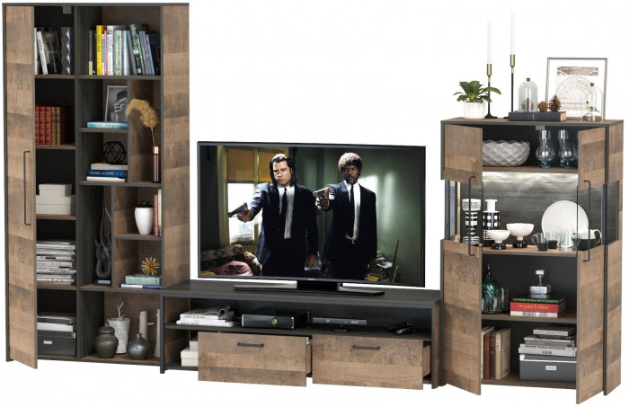 Трувор Гостиная 062, дуб гранж песочный/интра