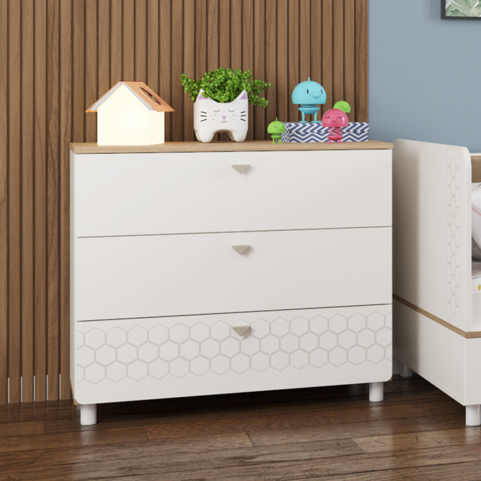 Эйп 13.322 Комод, белый/дуб белый