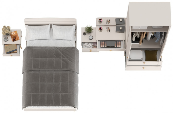 Афина Спальня 22-1200, кашемир серый