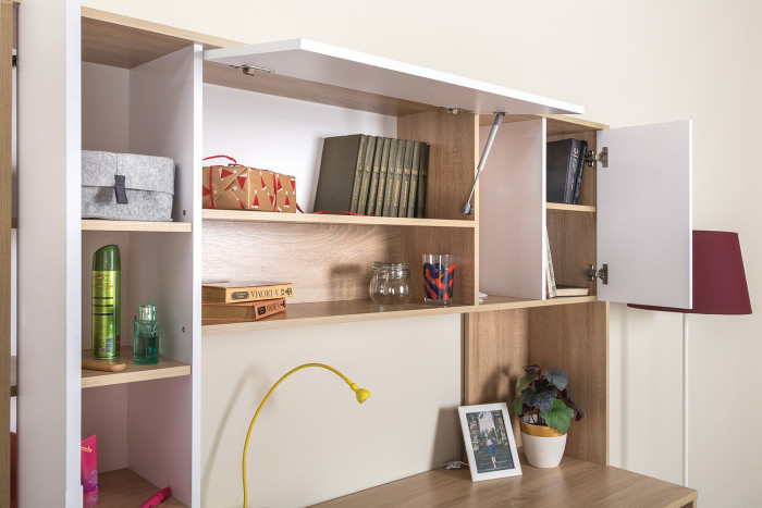 Стол компьютерный Комфорт 12.95N, цвет дуб сонома/белый, ШхГхВ 162х60,3х180 см., НЕ универсальная сборка (Стол рабочий)