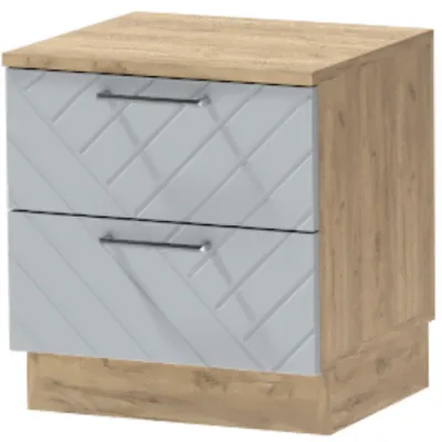 Тумба-6 прикроватная напольная "Иннэс-7", Крафт золотой/Монблан Р-866