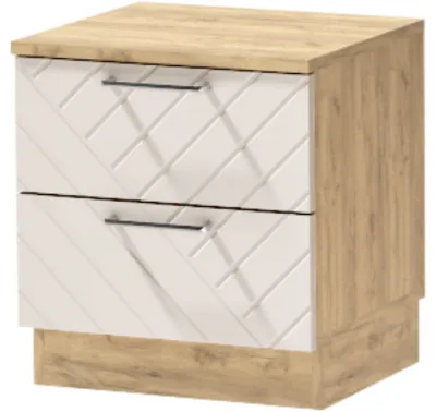 Тумба-6 прикроватная напольная "Иннэс-7", Крафт золотой/Тирамису матовый