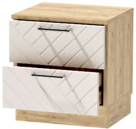 Тумба-6 прикроватная напольная "Иннэс-7", Крафт золотой/Тирамису матовый