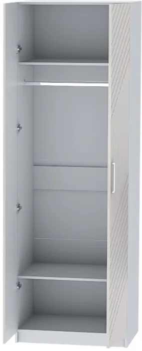 Шкаф двухдверный №1 "Иннэс-7" - Белый/Тирамису матовый