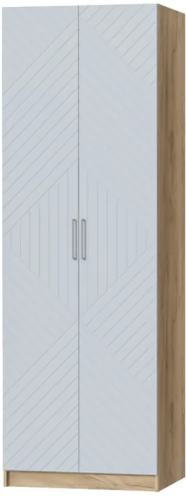 Шкаф двухдверный №1 "Иннэс-7" - Крафт золотой/Монблан Р-856