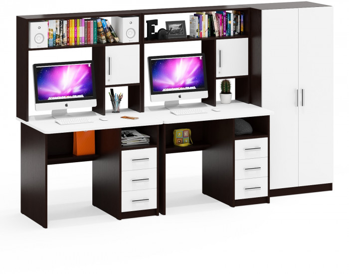 С-МД-СК9 Компоновка № 05, венге/белый шагрень