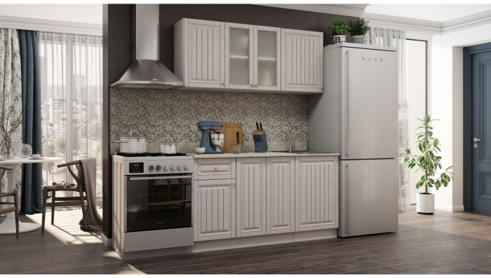 Кухня МДФ Хозяюшка 1500, Фисташка