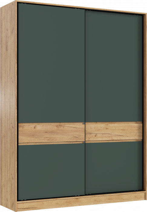 Шкаф-купе 1800 Роджинамиф, Дуб крафт/Изумрудный