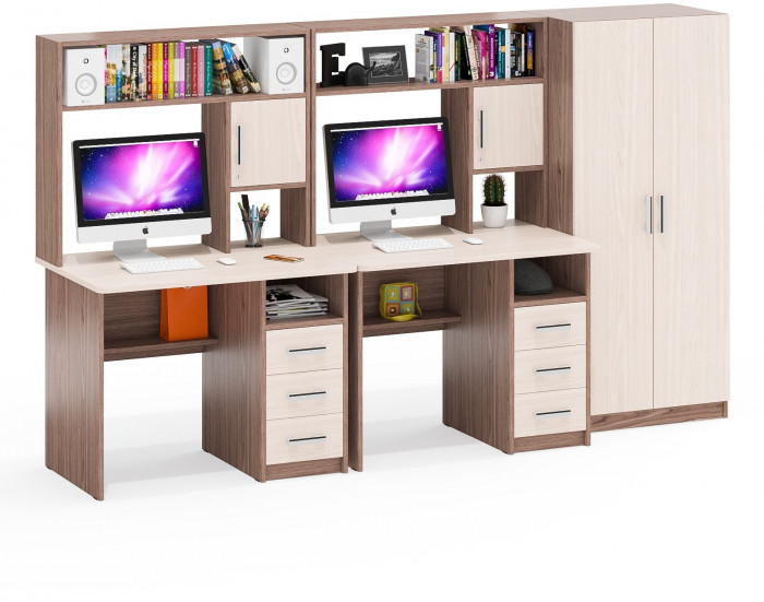 С-МД-СК9 Компоновка № 05, ясень шимо светлый/ясень шимо тёмный