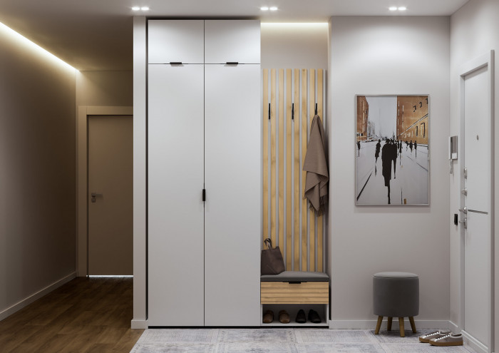 Прихожая Ома, набор №5, Белый/Дуб Тортуга, Simple 27