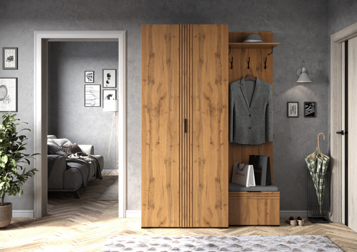 Прихожая Нао, набор №4, Дуб вотан, Simple 27