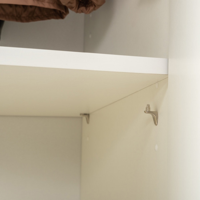 Октава Прихожая 28, белый шагрень/дуб крафт золотой/фасады МДФ белый шагрень