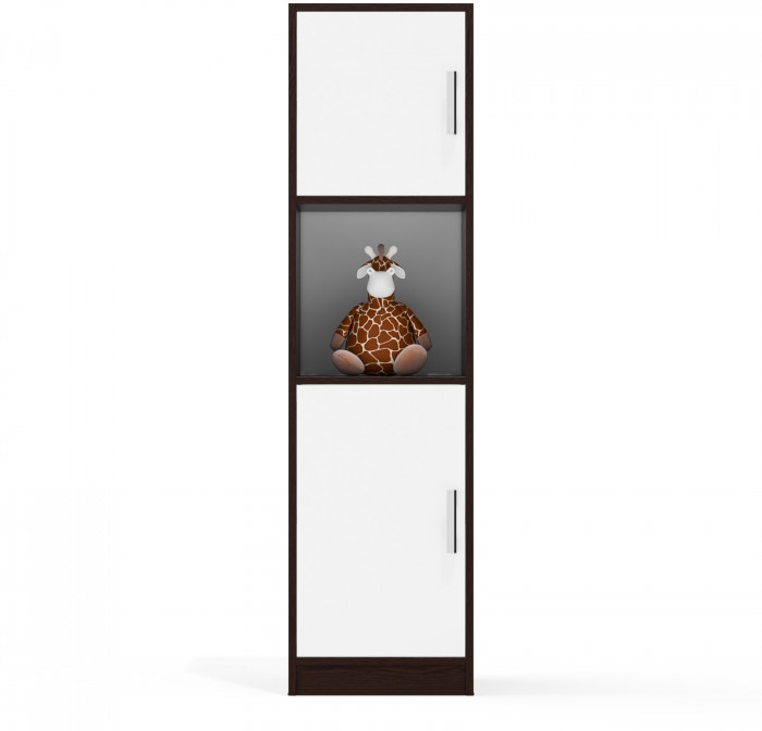 Пенал С-МД-СК9П к компьютерному столу С-МД-СК9, цвет венге/белый шагрень, ШхГхВ 43х45х160 см., универсальная сборка