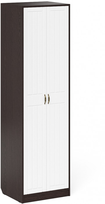 Прихожая П-6 Компоновка № 09, цвет венге/фасады МДФ белое дерево фрезеровка прованс, ШхГхВ 180х50х210 см., универсальная сборка