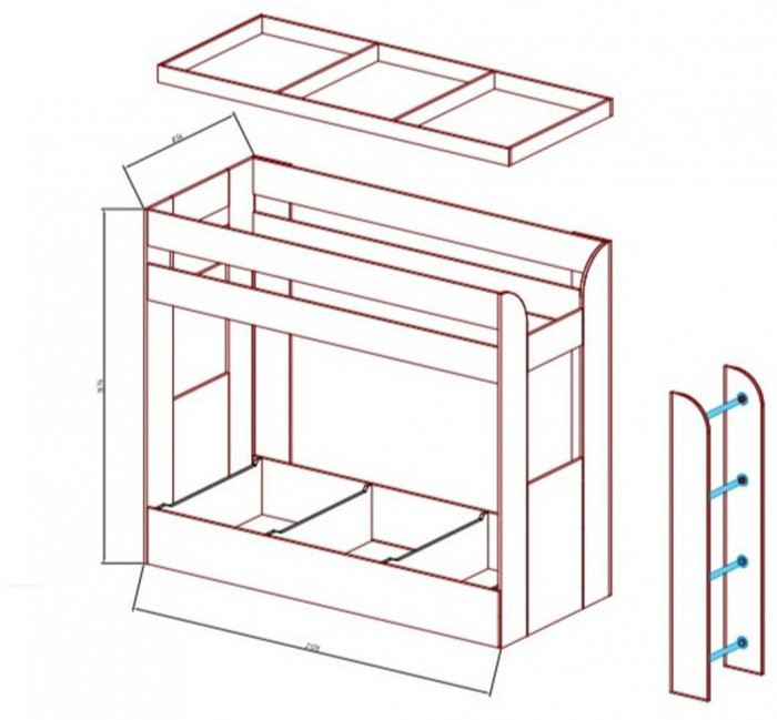 Карамель 75 кровать-диван Бодега Светлый / Ткань RikkoYellow