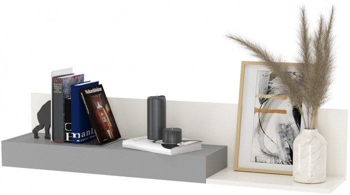 Торонто Компоновка № 22, цвет белый шагрень/стальной серый, ШхГхВ 314х84,4х149,7 см., сп. м. 800х1900 мм., б/м, основание есть, универсальная сборка