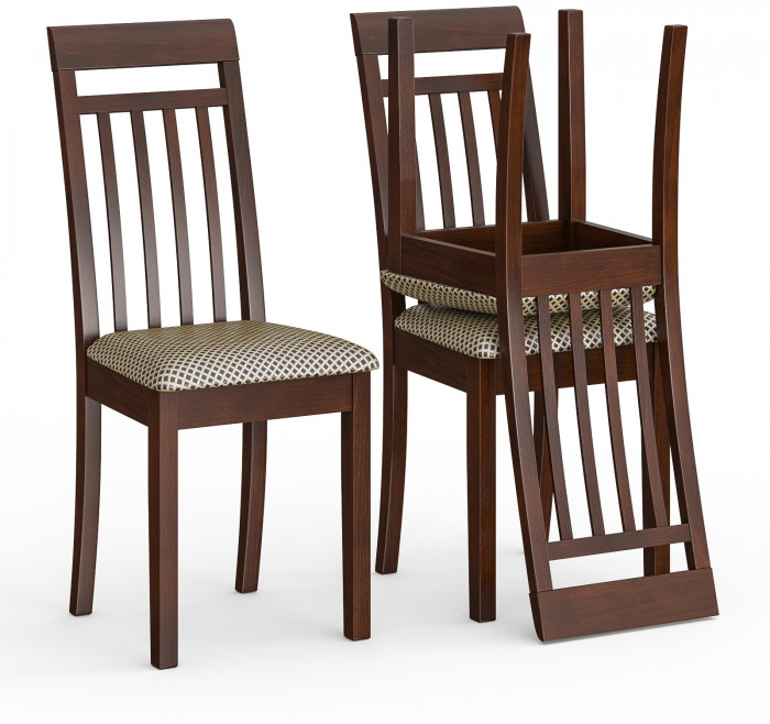 Три стула Мебель--24 Гольф-11 разборных, орех